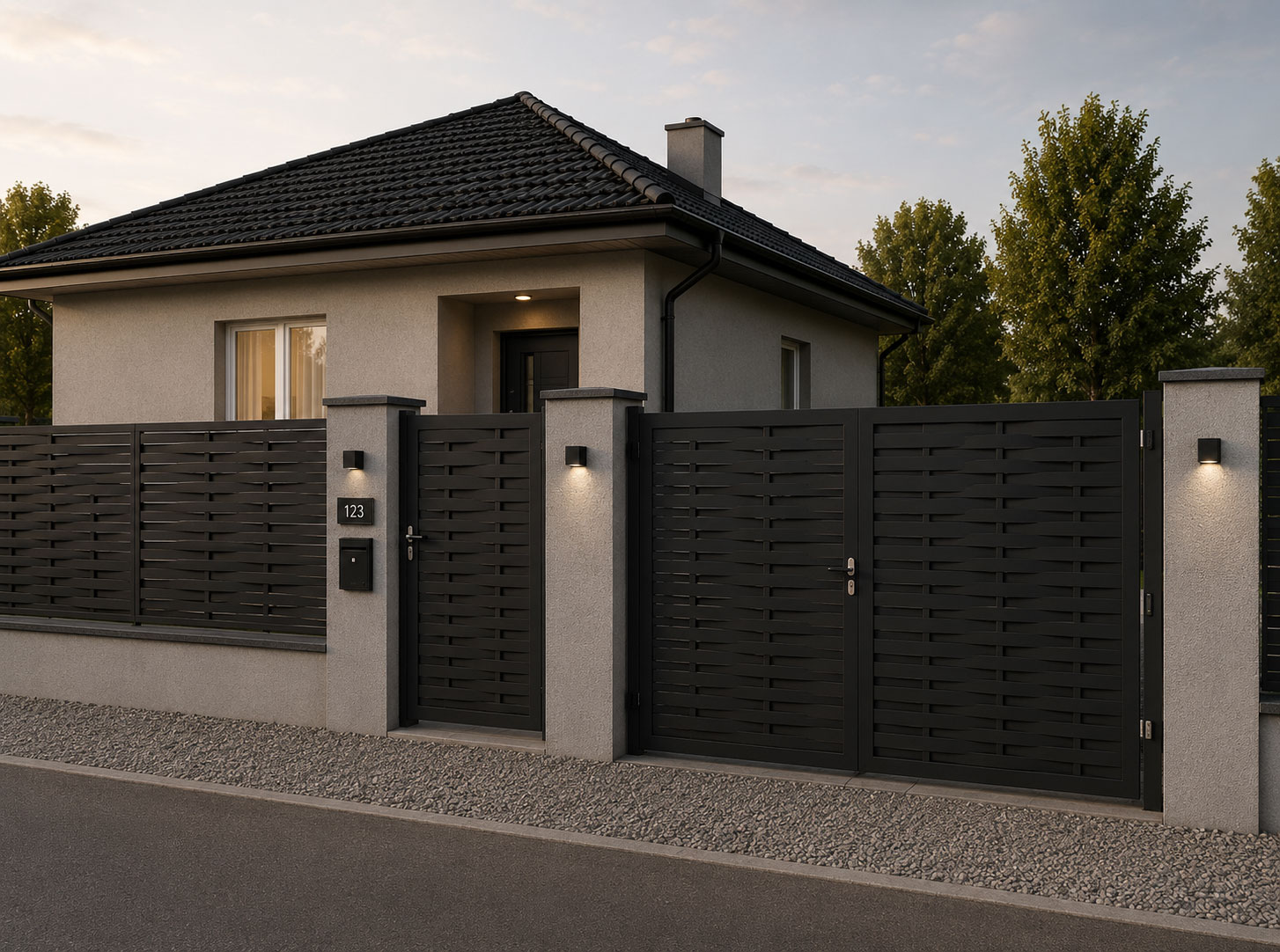 kovane_brany_Ratan_1_w 🏡✨ Kovaná brána Lamela Z – moderný dizajn, súkromie a kvalita.
